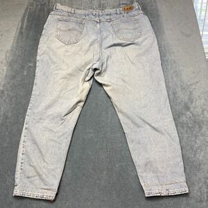 Lee Jeans Womens 44x28 Blue Denim Non Stretch High Rise Travel Straight Leg